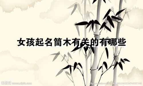 女孩起名筒木有关的有哪些