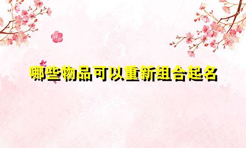哪些物品可以重新组合起名