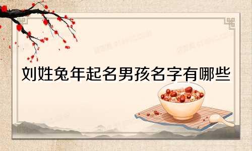 刘姓兔年起名男孩名字有哪些
