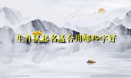 生肖鼠起名适合用哪些字好
