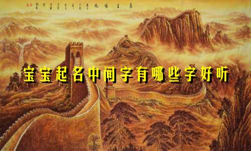 宝宝起名中间字有哪些字好听