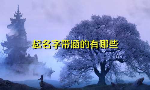 起名字带涵的有哪些