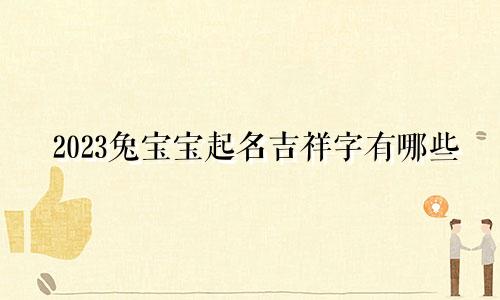 2023兔宝宝起名吉祥字有哪些