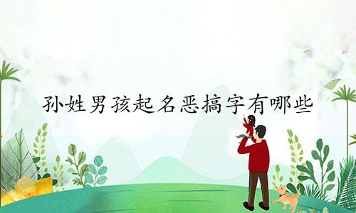 孙姓男孩起名恶搞字有哪些