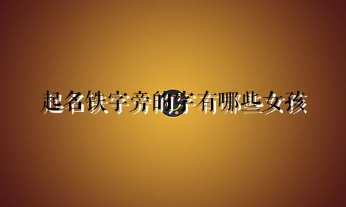 起名铁字旁的字有哪些女孩