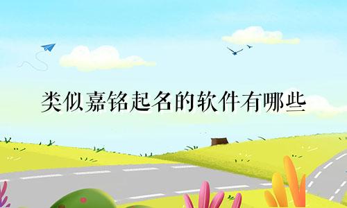 类似嘉铭起名的软件有哪些