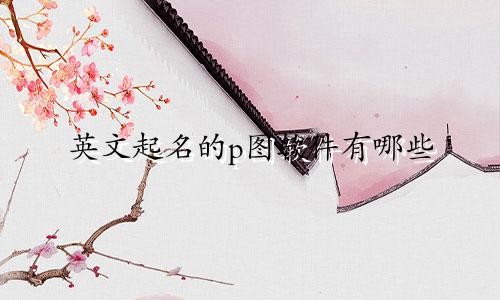 英文起名的p图软件有哪些