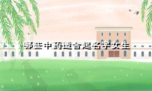 哪些中药适合起名字女生