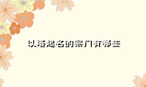以塔起名的宗门有哪些