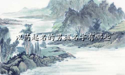 以药起名的男孩名字有哪些