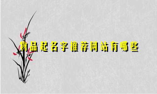 物品起名字推荐网站有哪些