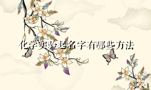 化学实验起名字有哪些方法