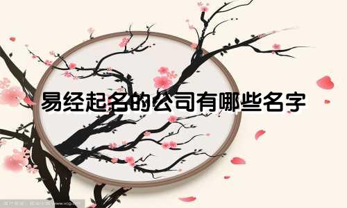 易经起名的公司有哪些名字