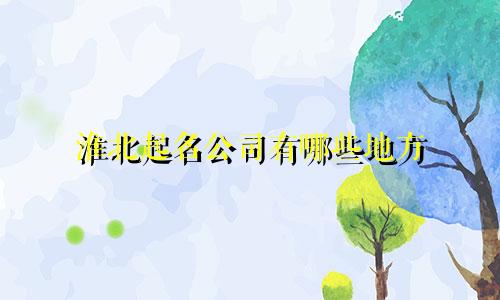 淮北起名公司有哪些地方