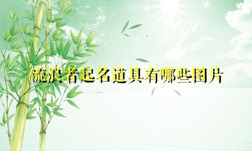 流浪者起名道具有哪些图片