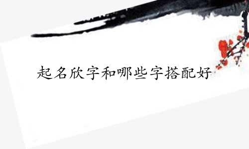 起名欣字和哪些字搭配好