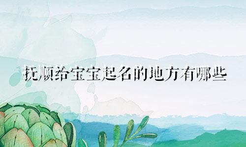 抚顺给宝宝起名的地方有哪些