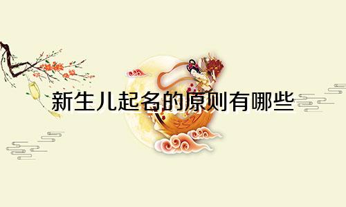 新生儿起名的原则有哪些