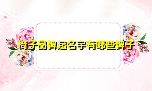 椅子品牌起名字有哪些牌子
