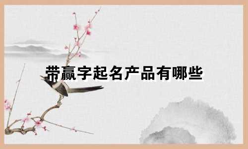 带赢字起名产品有哪些