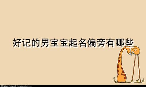 好记的男宝宝起名偏旁有哪些