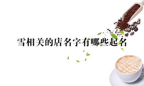 雪相关的店名字有哪些起名