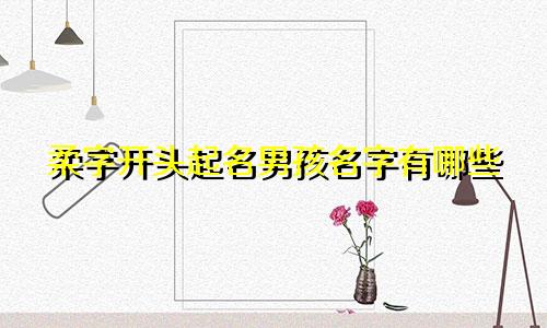 柔字开头起名男孩名字有哪些