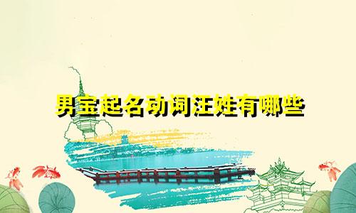 男宝起名动词汪姓有哪些