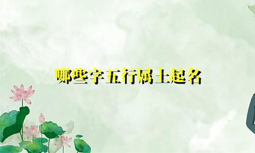 哪些字五行属土起名