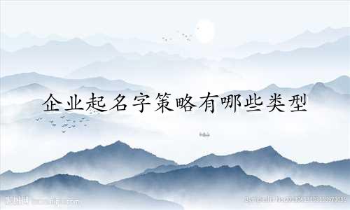 企业起名字策略有哪些类型