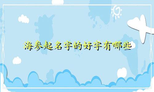 海参起名字的好字有哪些