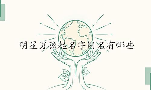 明星男孩起名字网名有哪些