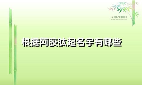 根据阿胶肽起名字有哪些