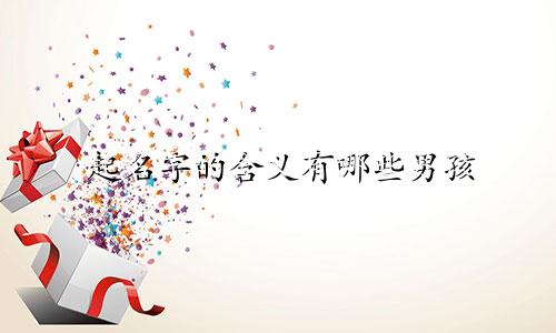 起名字的含义有哪些男孩