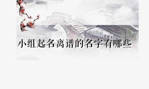 小组起名离谱的名字有哪些