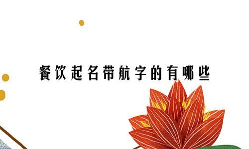 餐饮起名带航字的有哪些