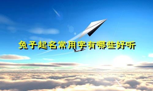 兔子起名常用字有哪些好听