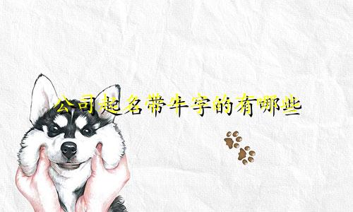 公司起名带牛字的有哪些