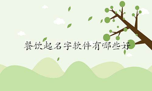 餐饮起名字软件有哪些好