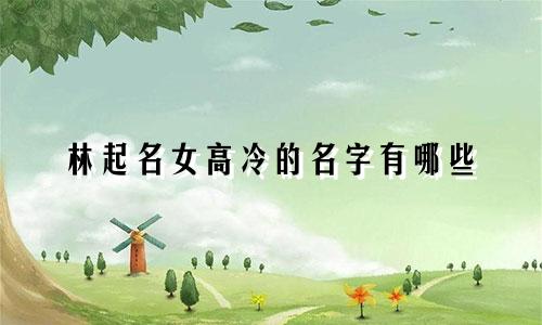 林起名女高冷的名字有哪些