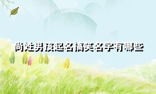 尚姓男孩起名搞笑名字有哪些