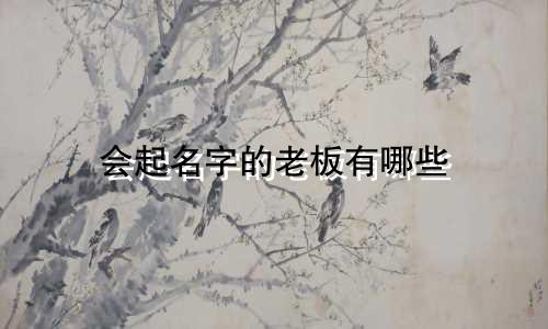 会起名字的老板有哪些