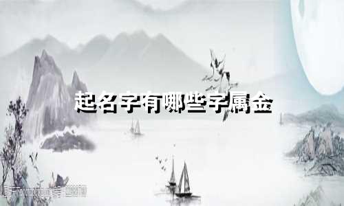 起名字有哪些字属金