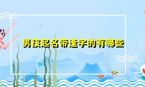 男孩起名带逢字的有哪些