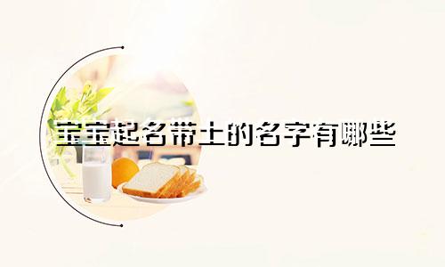 宝宝起名带土的名字有哪些