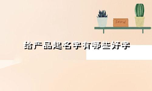 给产品起名字有哪些好字