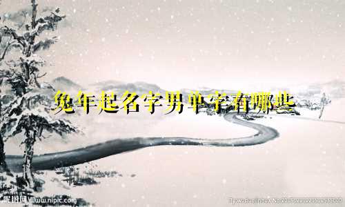 兔年起名字男单字有哪些
