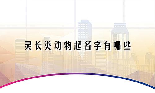 灵长类动物起名字有哪些