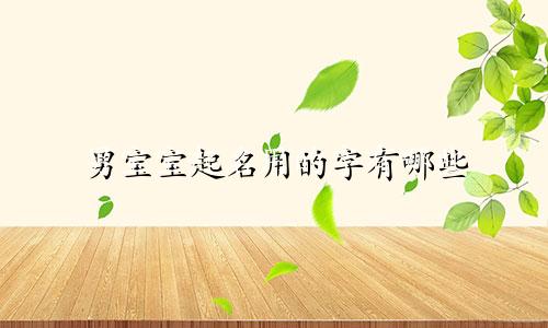 男宝宝起名用的字有哪些