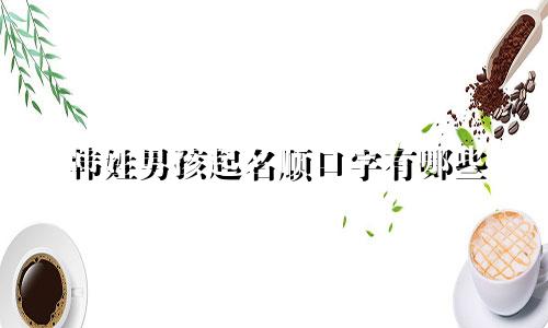 韩姓男孩起名顺口字有哪些
